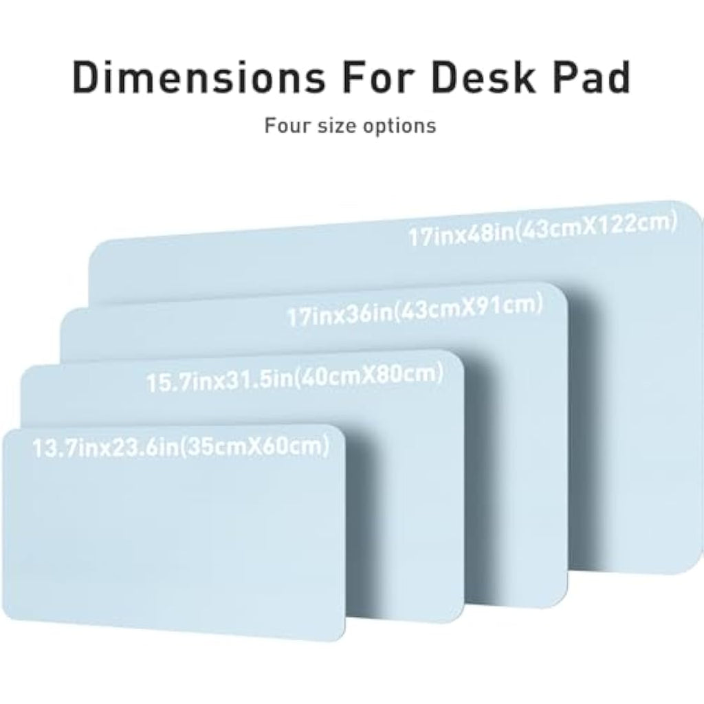 Aothia PU Leather Desk Mat | Waterproof Mouse Pad & Protector – Baby Blue