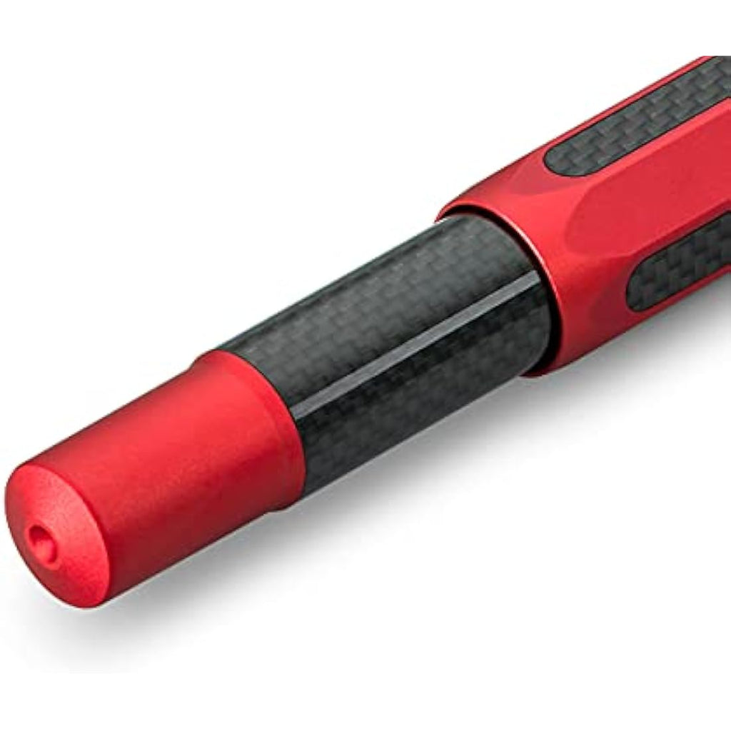 Kaweco AC Sport Fountain Pen – Red Aluminium and Carbon – Medium Nib
