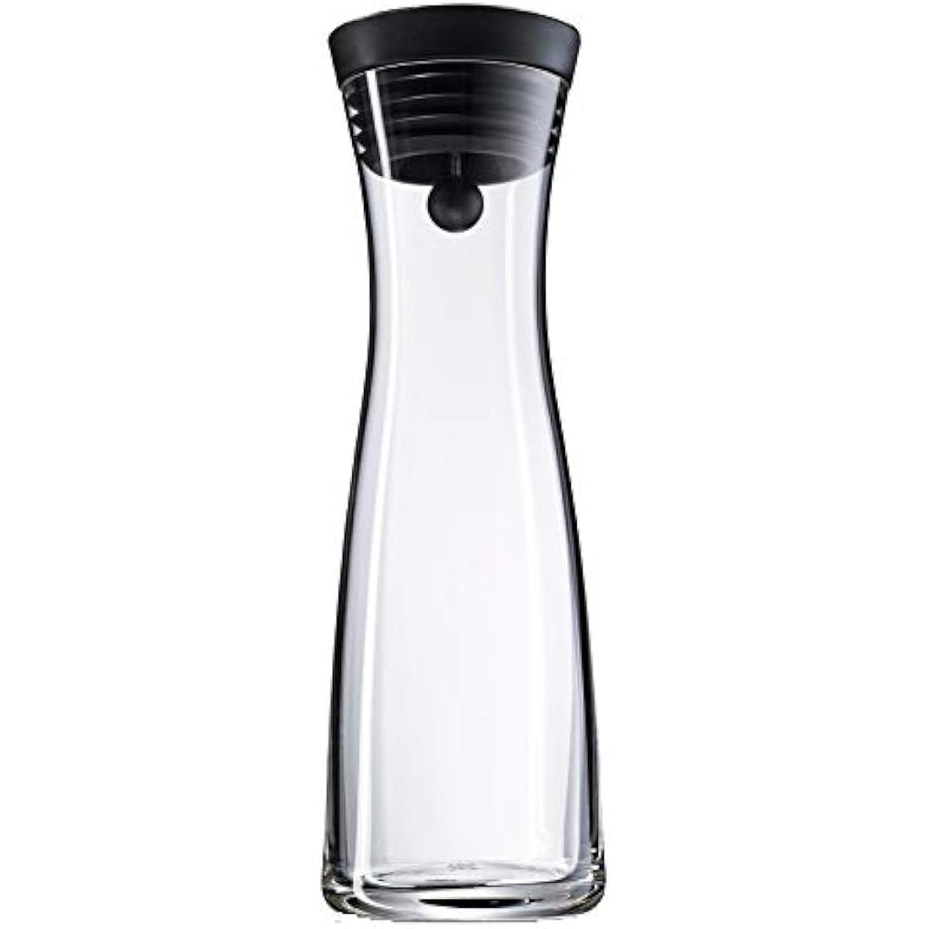 WMF Basic Glass Water Decanter 1L | Stainless Steel Close-Up Stopper