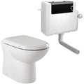 VeeBath D-Shaped Back to Wall Toilet Pan with Soft Close Seat & Cistern