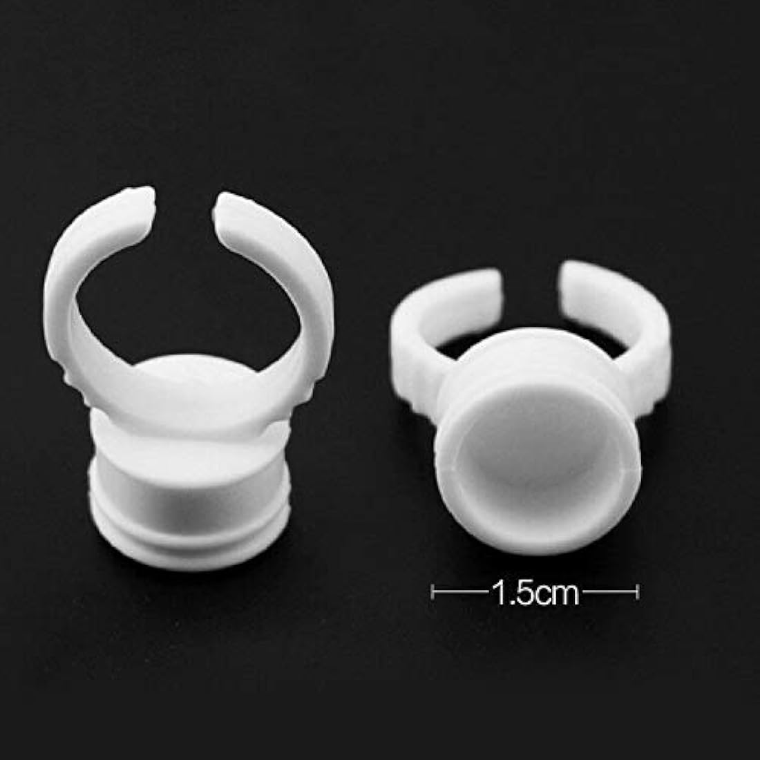 Eyelash Glue Rings – 100PCS Disposable Plastic Adhesive Holders