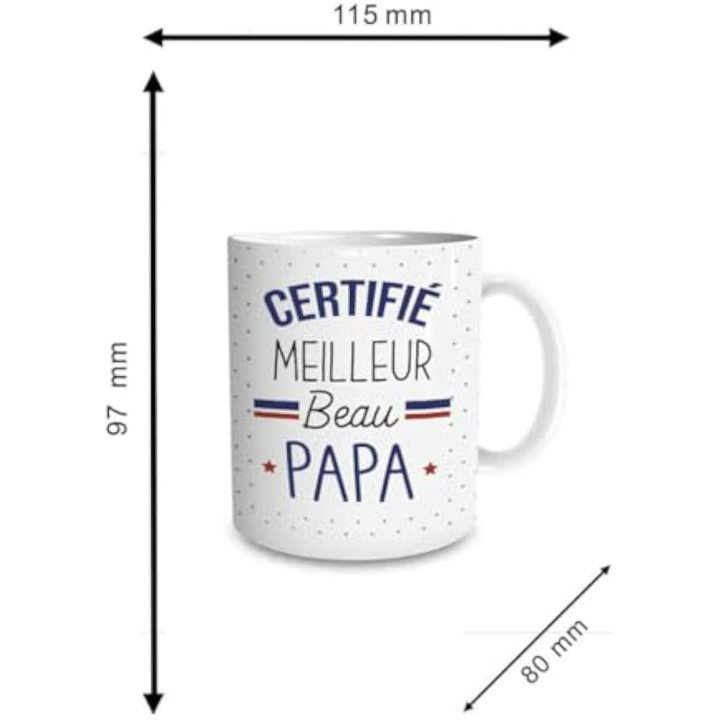 Mug en Céramique Meilleur Beau Papa – Tasse Jolof Store Imprimée