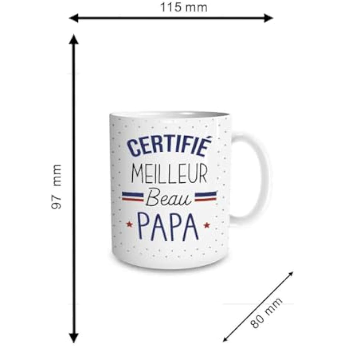 Mug en Céramique Meilleur Beau Papa – Tasse Jolof Store Imprimée