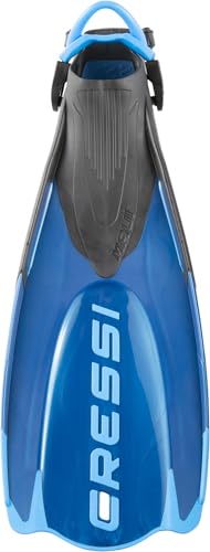 Cressi Maui Unisex Snorkeling Fins – Black Blue – Dual Material