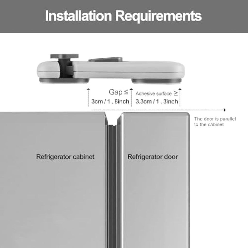 BECOMTO Childproof Refrigerator Locks | 5-Pack Grey Baby Safety Latches