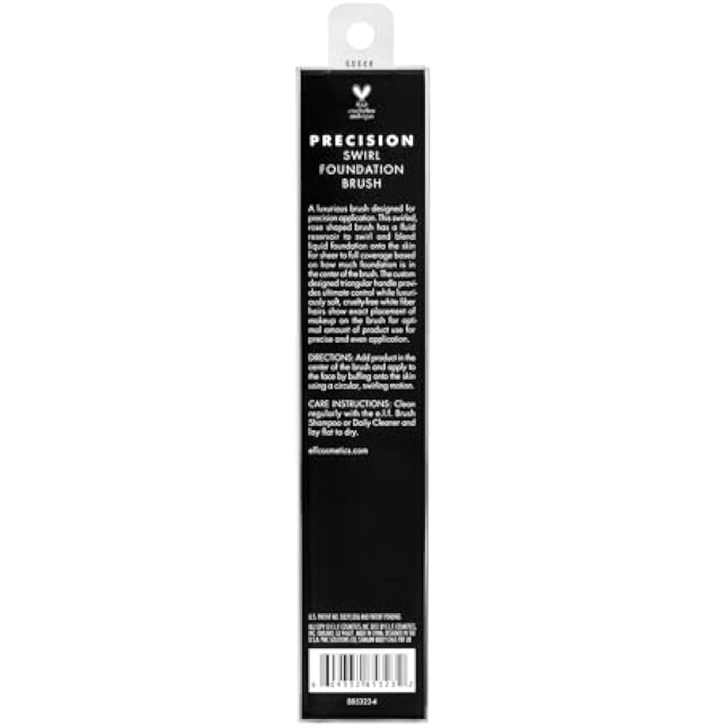 e.l.f. Precision Foundation Swirl Brush | Synthetic Vegan Makeup Tool
