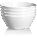 DOWAN Large Ceramic Soup Bowls | 950ml White Porcelain Cereal Bowls, Set of 4