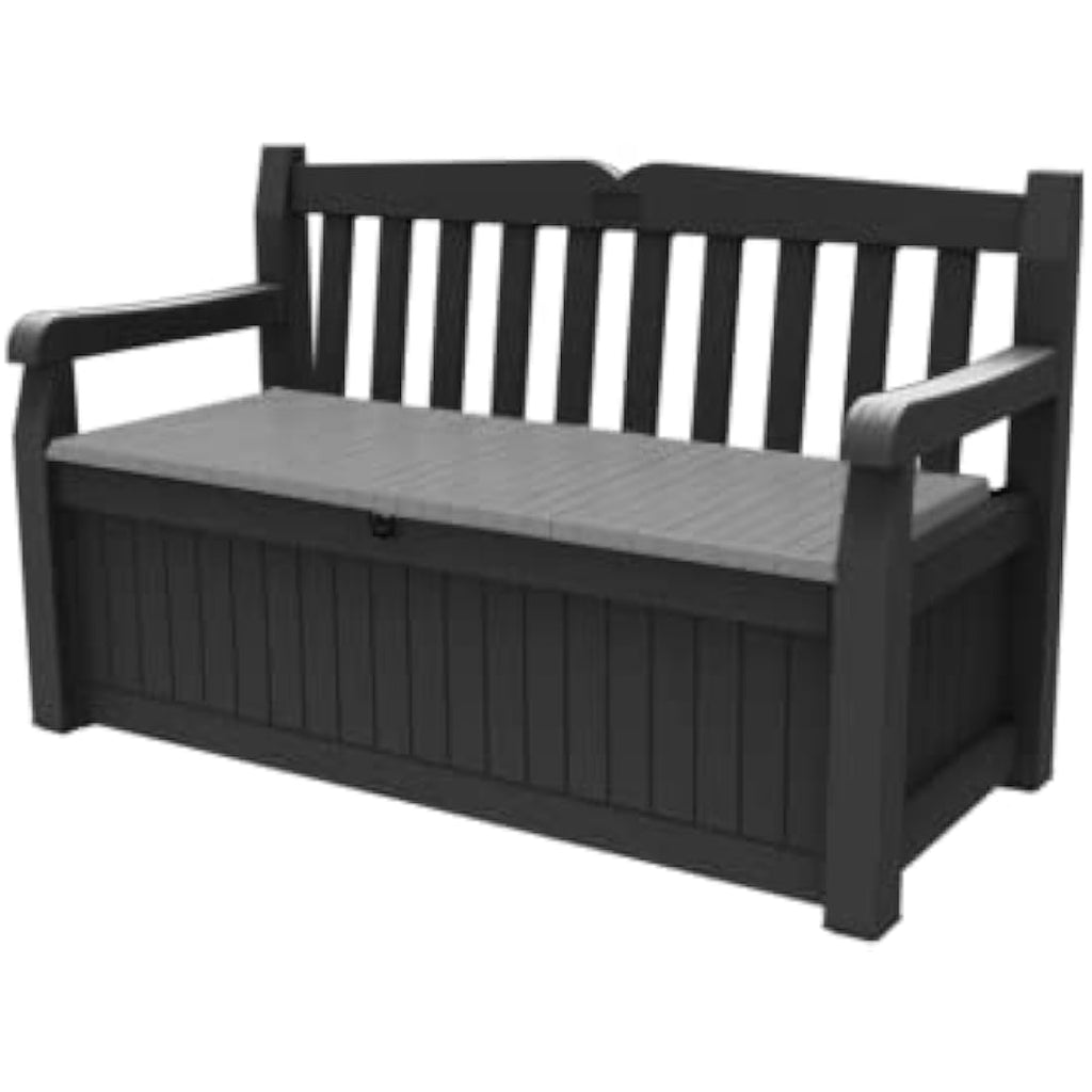 Keter Eden 265L Outdoor Garden Storage Bench – Weatherproof Resin