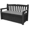 Keter Eden 265L Outdoor Garden Storage Bench – Weatherproof Resin