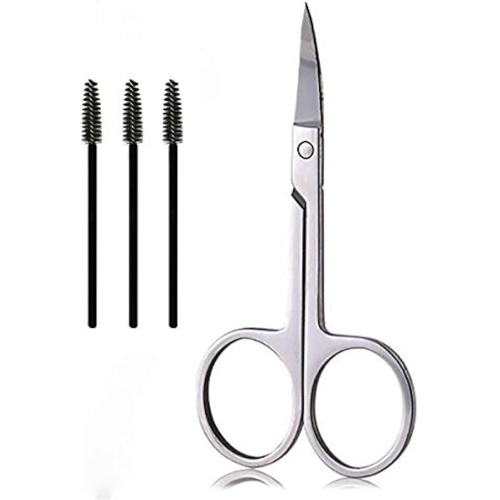 Eyebrow Scissors and Brush Set – Stainless Steel Trimming Kit