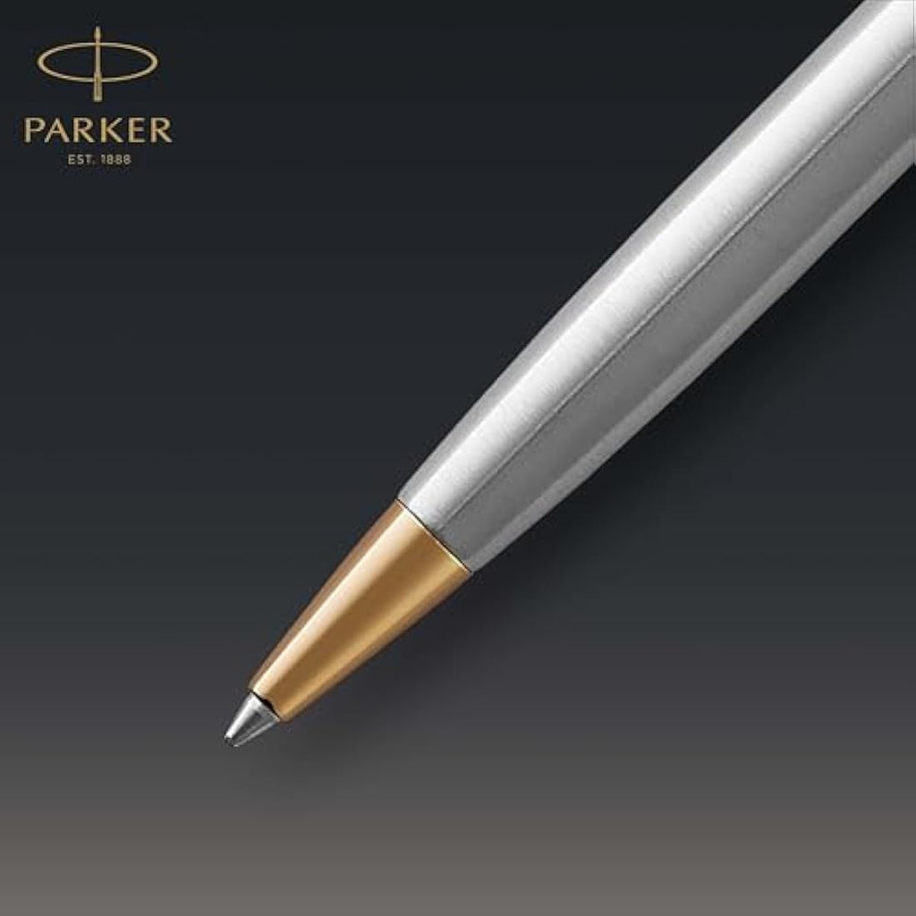 Parker Sonnet Ballpoint Pen – Stainless Steel with Gold Trim