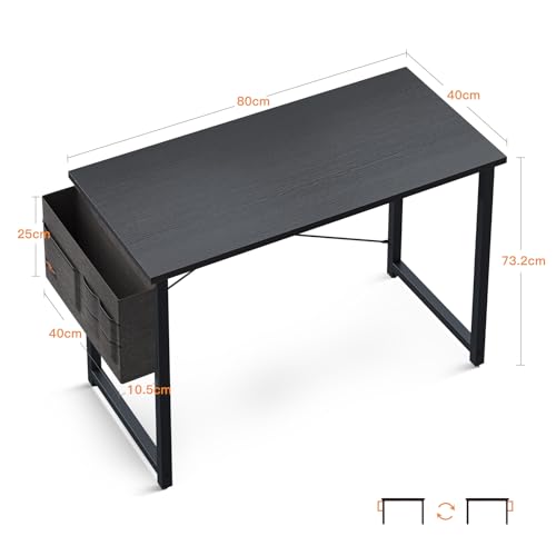 ODK Computer Writing Desk - Sturdy Home Office PC Table with Storage