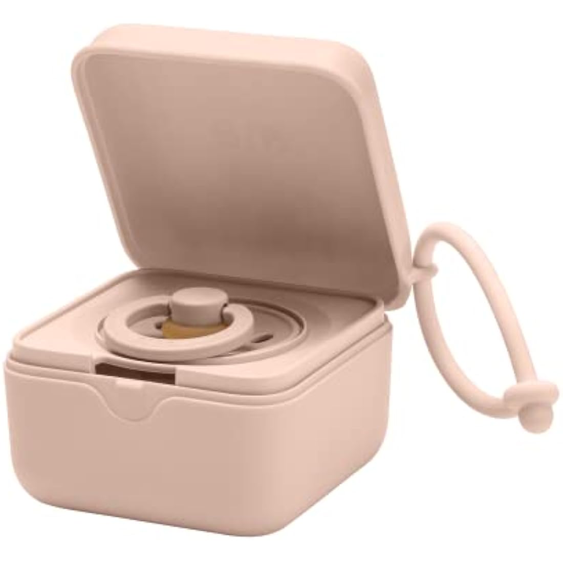 BIBS Pacifier Box and Steriliser Case with Strap - Blush | BPA-Free