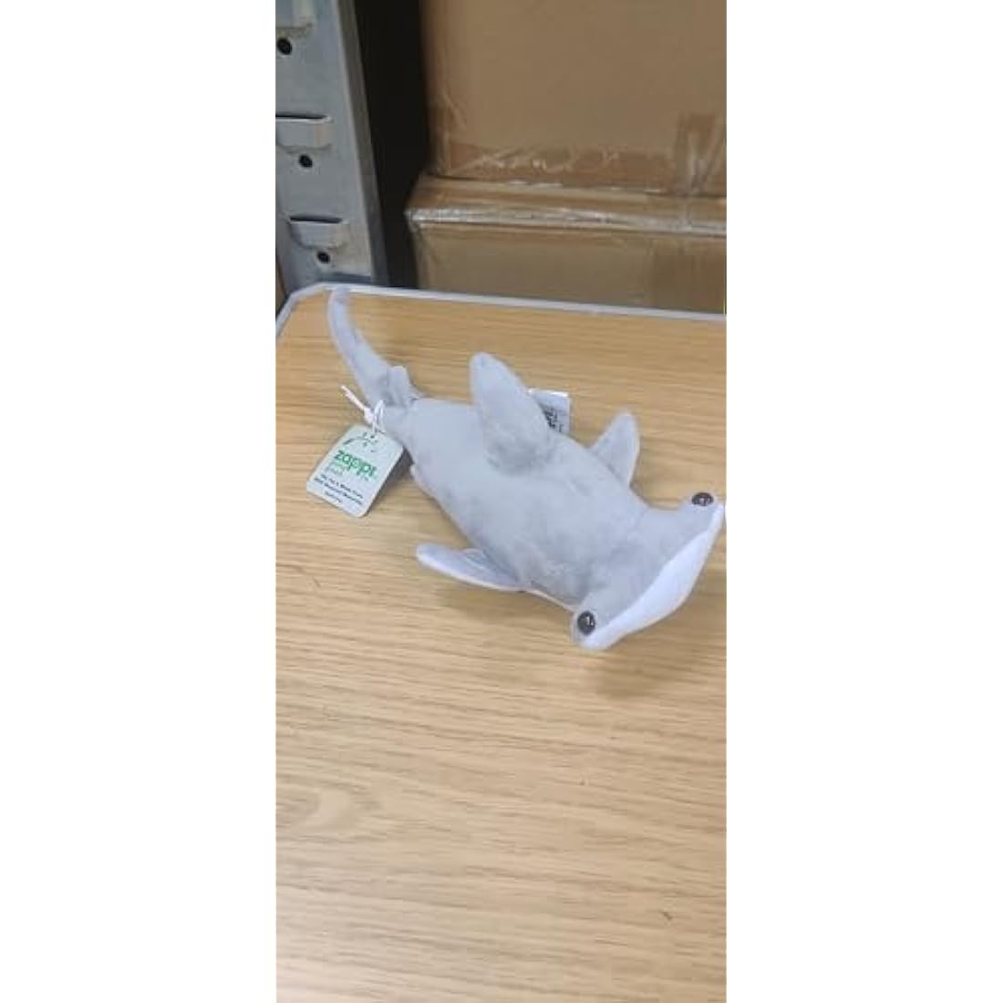 Zappi Co Hammerhead Shark Plush Toy – 26cm Recycled Eco-Friendly Soft Toy