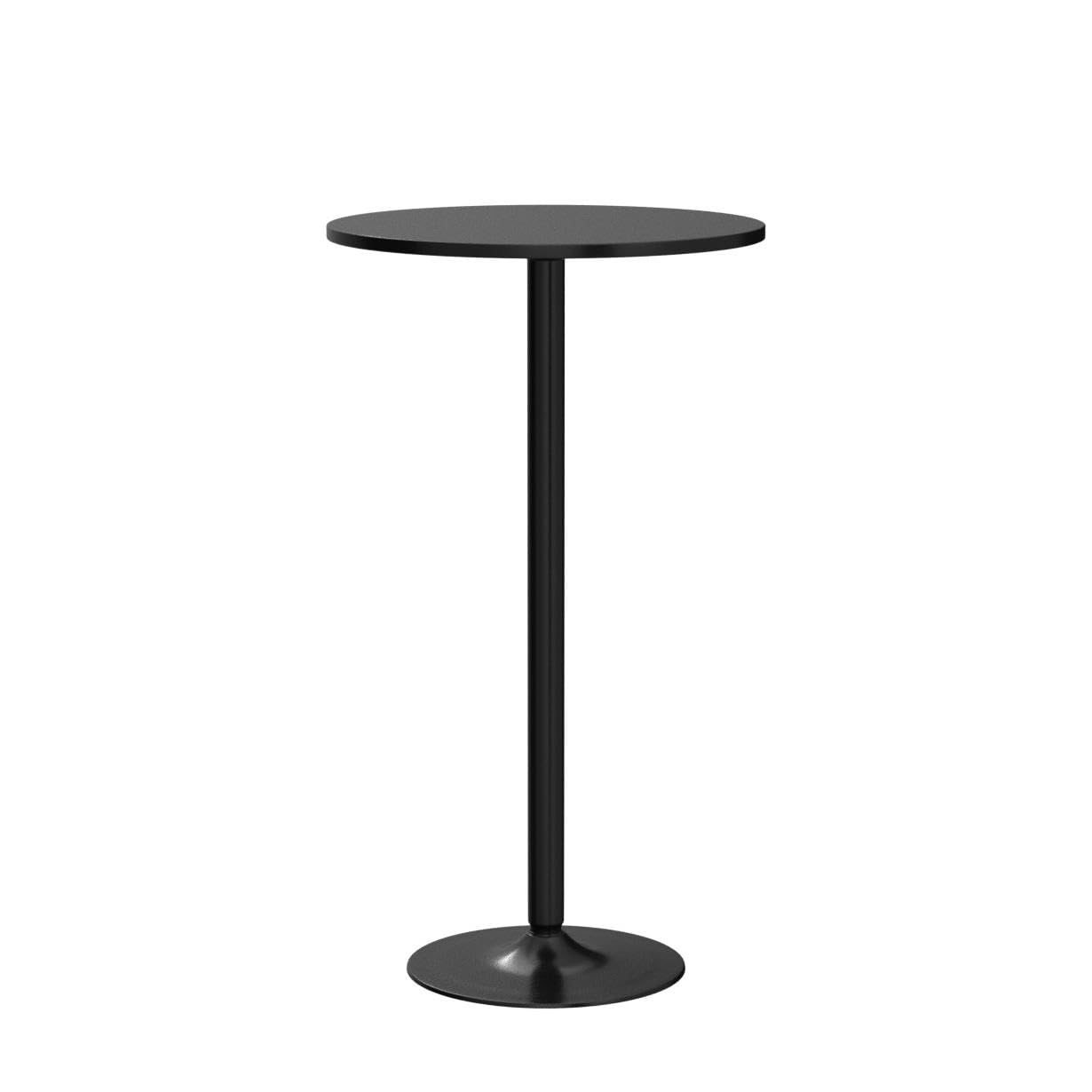 KKTONER Round Bar Table - 60cm MDF Top Cocktail Pub Bistro Table