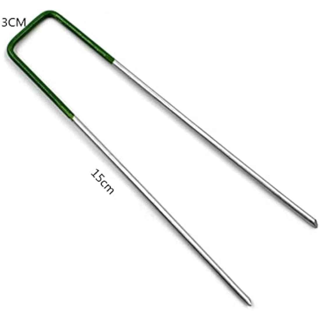 50 Galvanised Metal U-Pins – Heavy Duty Garden Staples