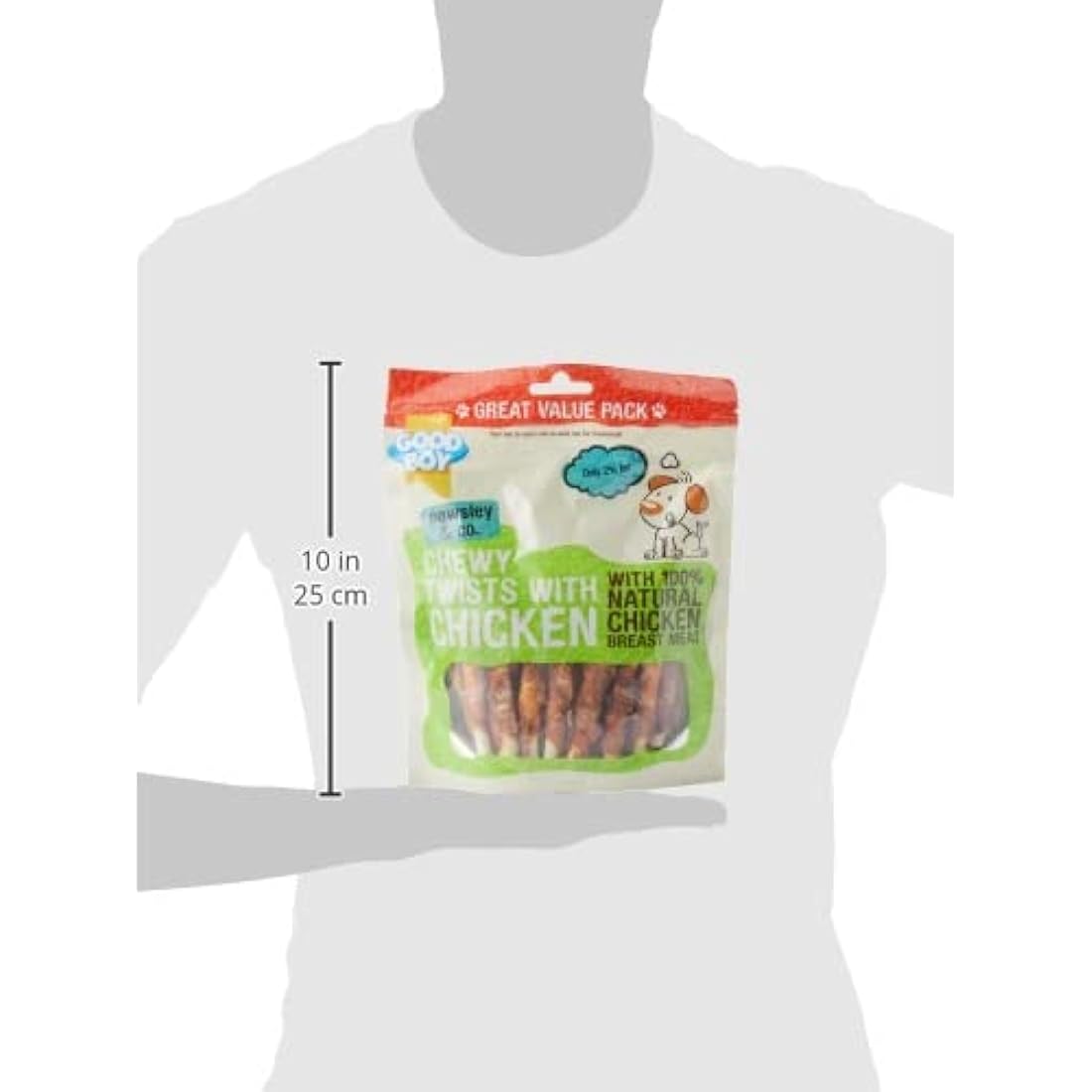 Good Boy Chicken Chewy Twists Dog Treats – Grain Free & High Protein, 320g