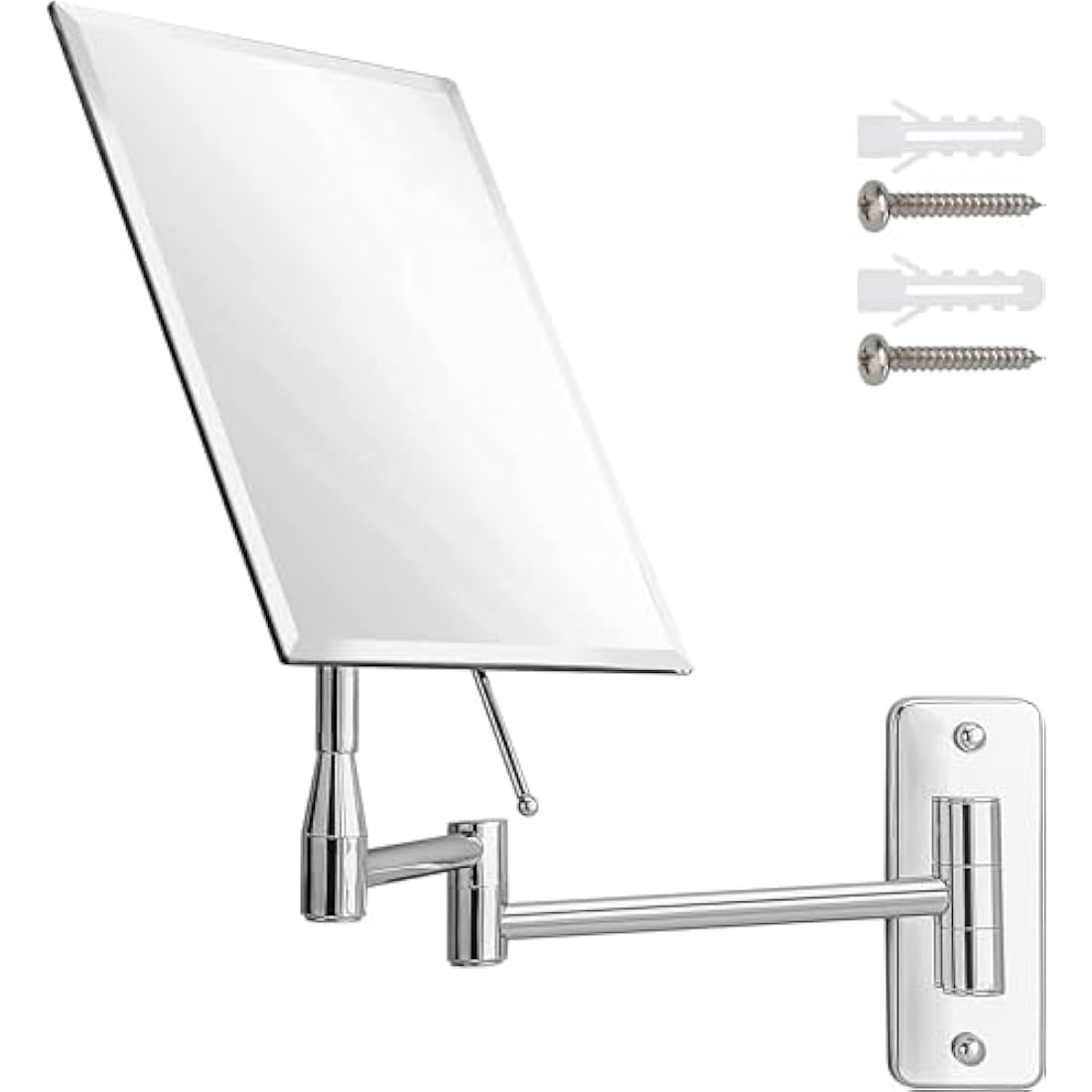 Mirrorvana Frameless Wall Mount Bathroom Mirror | 11" Swivel Chrome