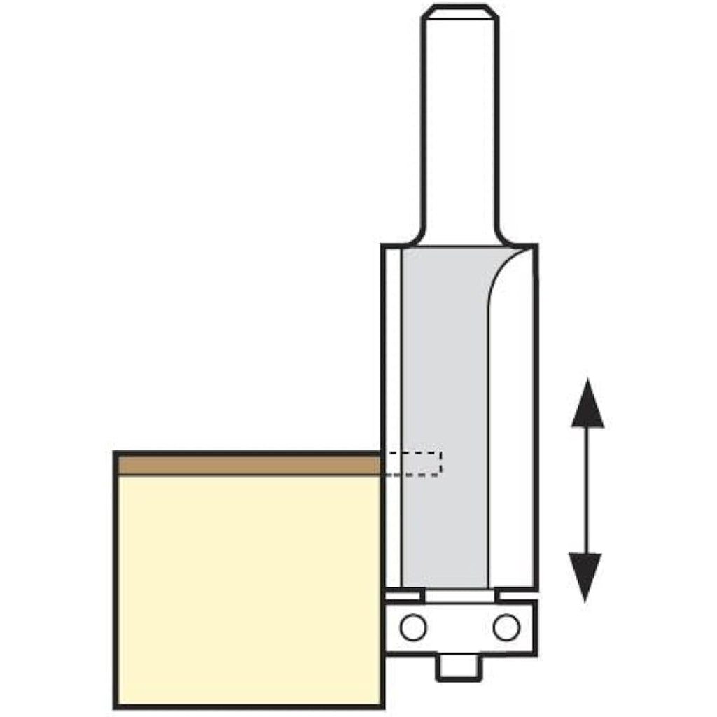 Trend CraftPro Guided Trimmer Router Bit | 1/2 Inch Shank | 19.1mm x 50mm