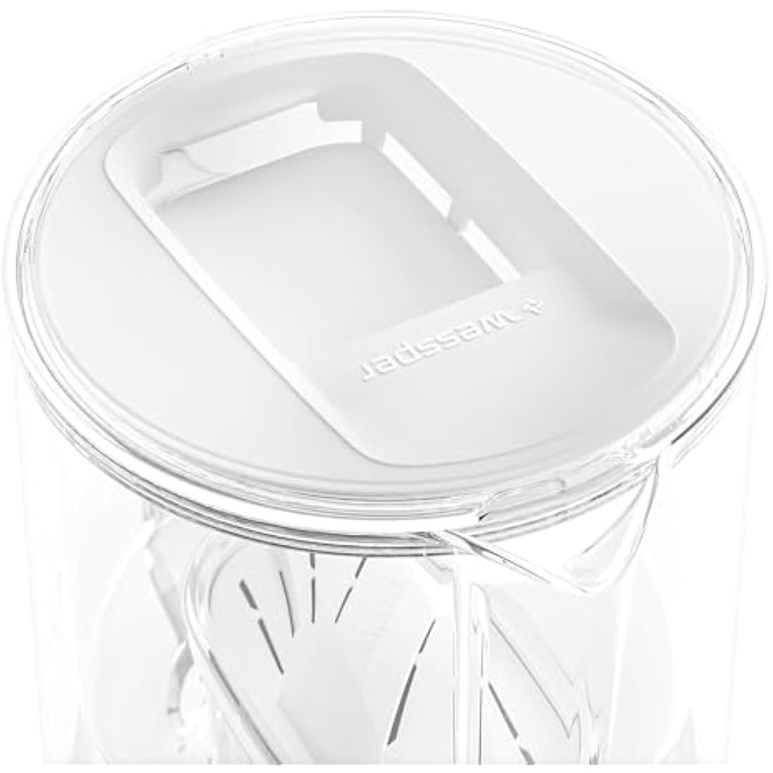 Wessper 3L Glass Water Filter Jug | Borosilicate Glass – White