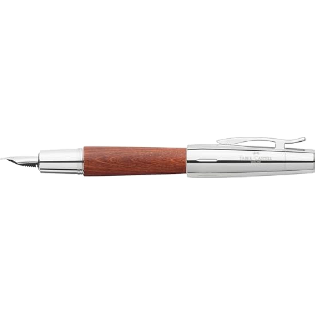 E-Motion Ballpoint Pen – Brown Pear Wood and Chrome Finish