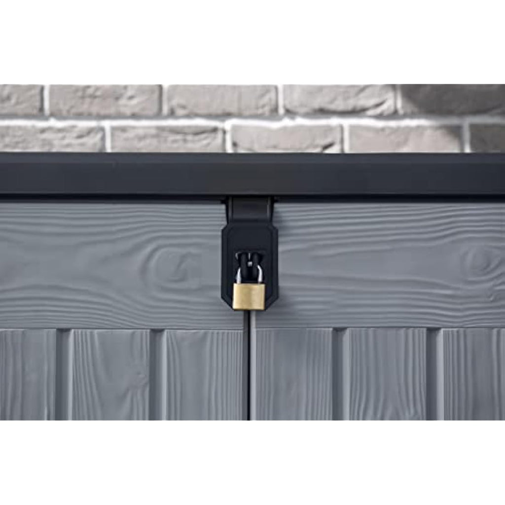 Keter Store It Out Pro Grey Outdoor Garden Storage Shed for 2 Bins