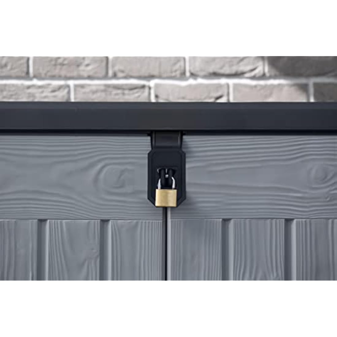 Keter Store It Out Pro Grey Outdoor Garden Storage Shed for 2 Bins
