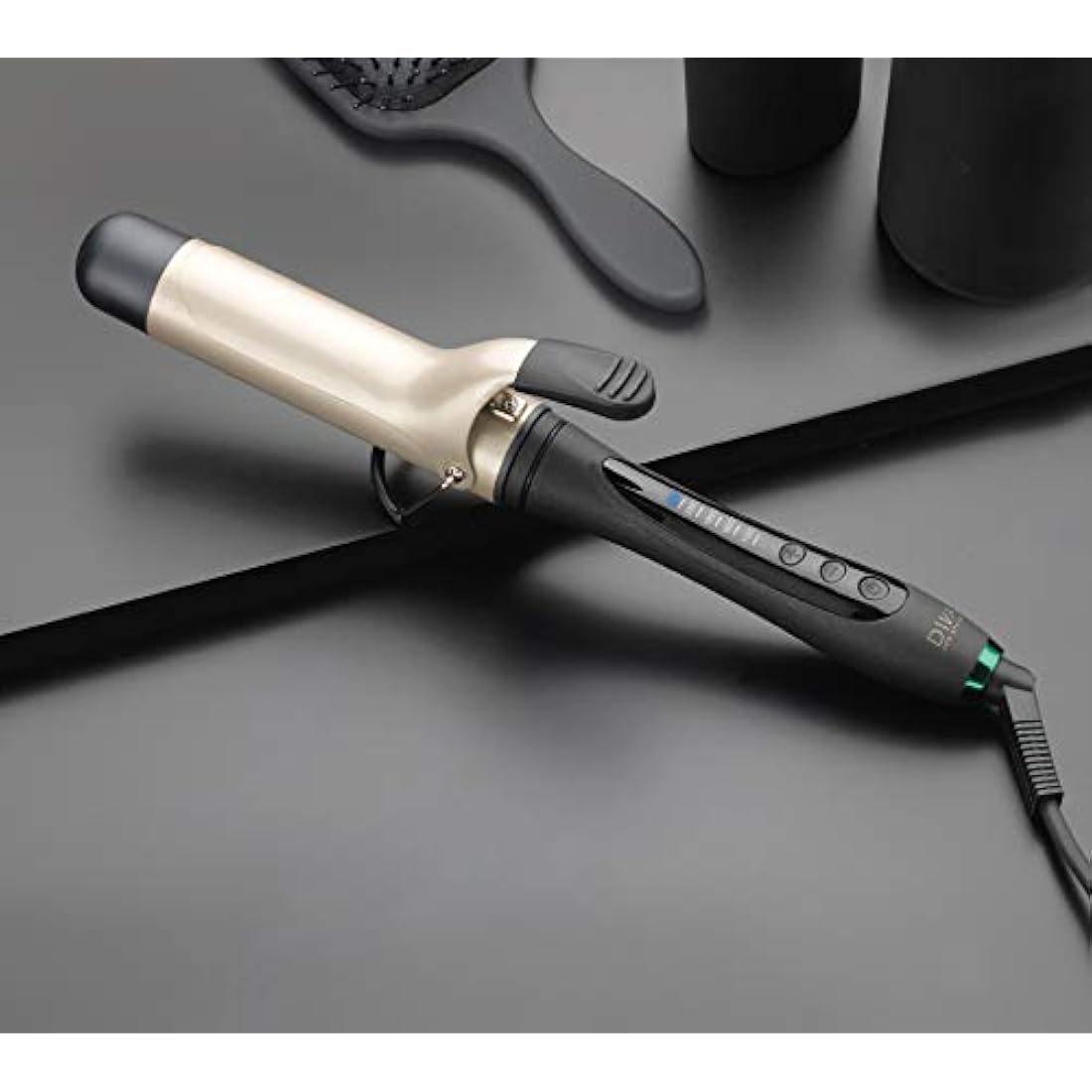 Diva Pro Digital Hair Tong - 38mm Ceramic Barrel with Argan Oil