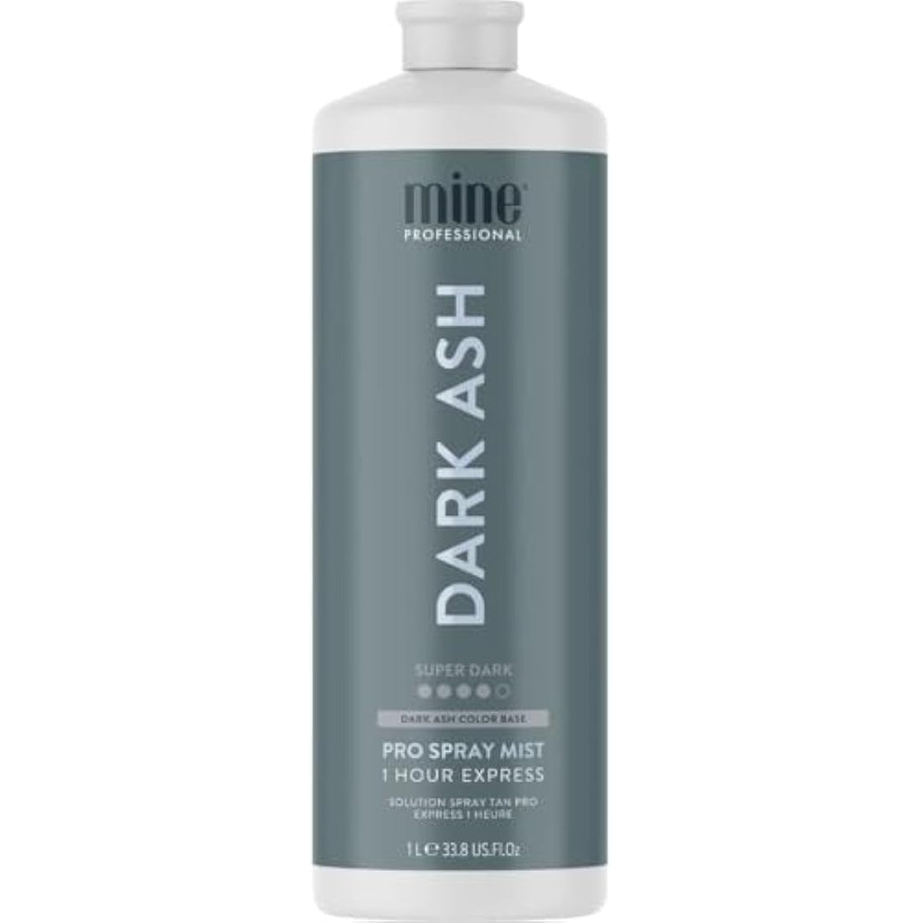 MineTan Dark Ash Professional Spray Tan Solution - 1 Hour Express, 33.8oz