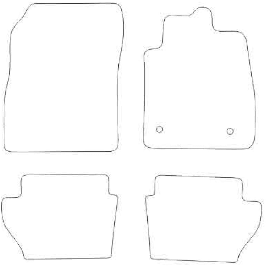 Ford Fiesta MK8 2017+ Luxury Diamond Rubber Car Mats – Yellow