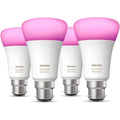 Philips Hue White & Colour Ambiance Smart LED Bulb B22 4-Pack