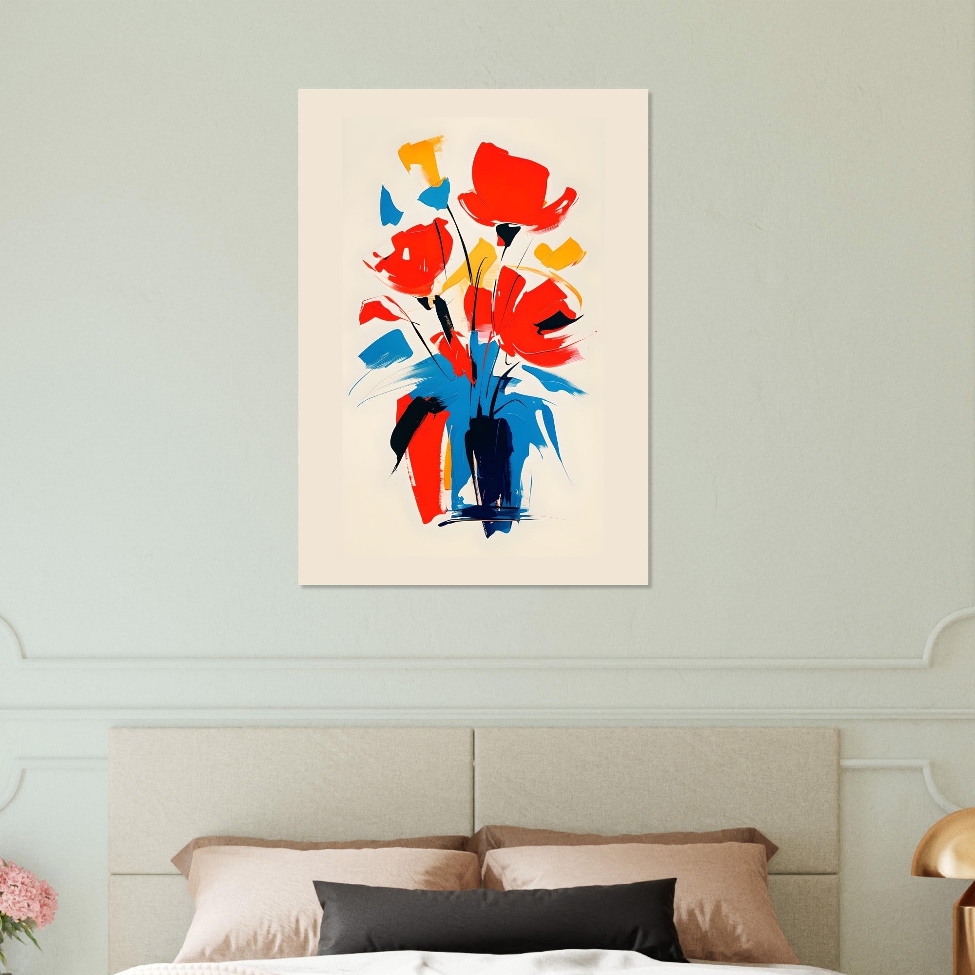 Vibrant Abstract Floral Poster - Colorful Flower Wall Art Print for Home Décor
