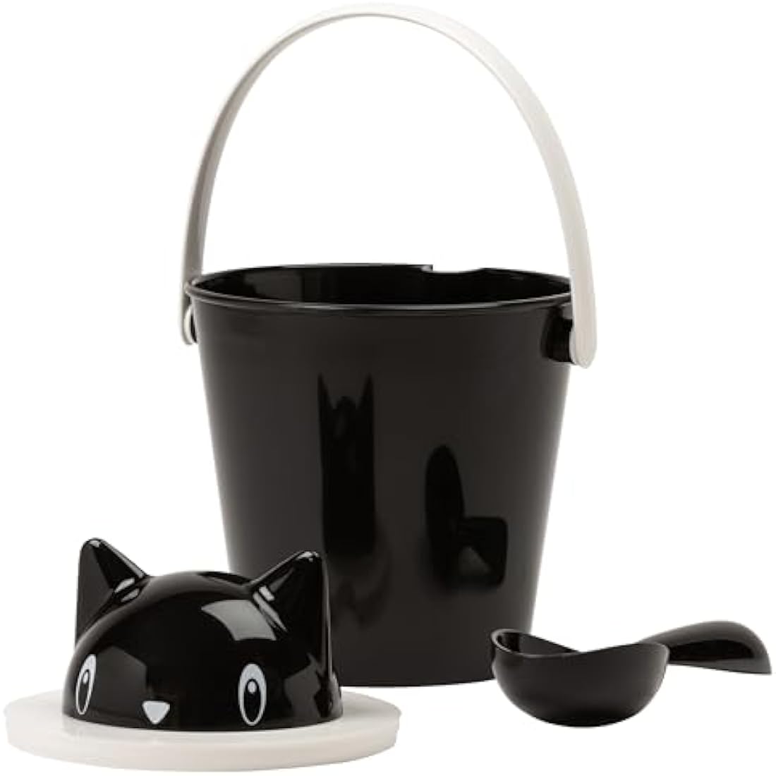 United Pets Crick Cat Food Container - 2kg Black Polypropylene Storage
