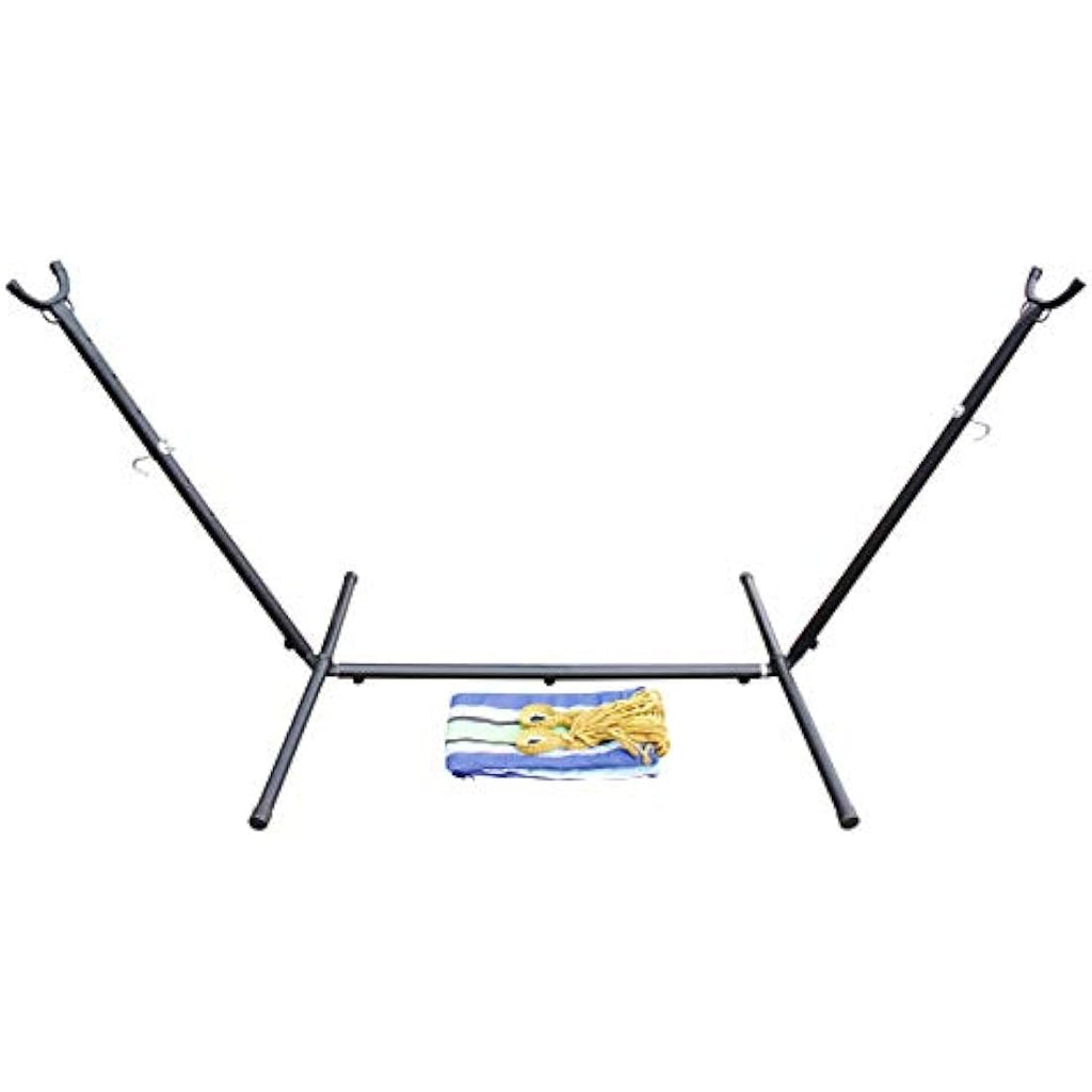 Ross James Double Cotton Hammock with Heavy Duty Metal Stand
