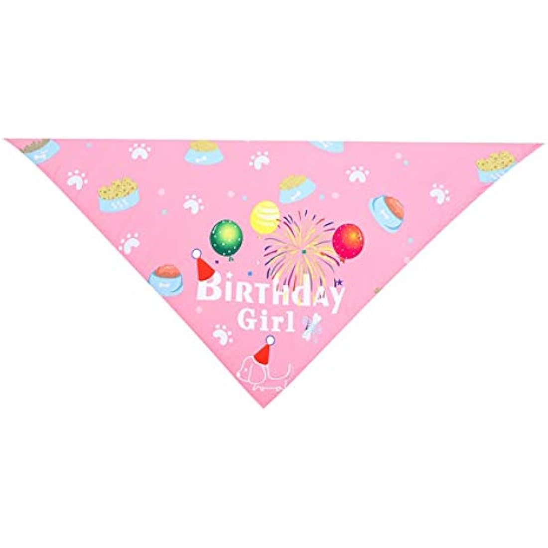 Dog 1st Birthday Hat and Bandana Set – Pink Pet Costume