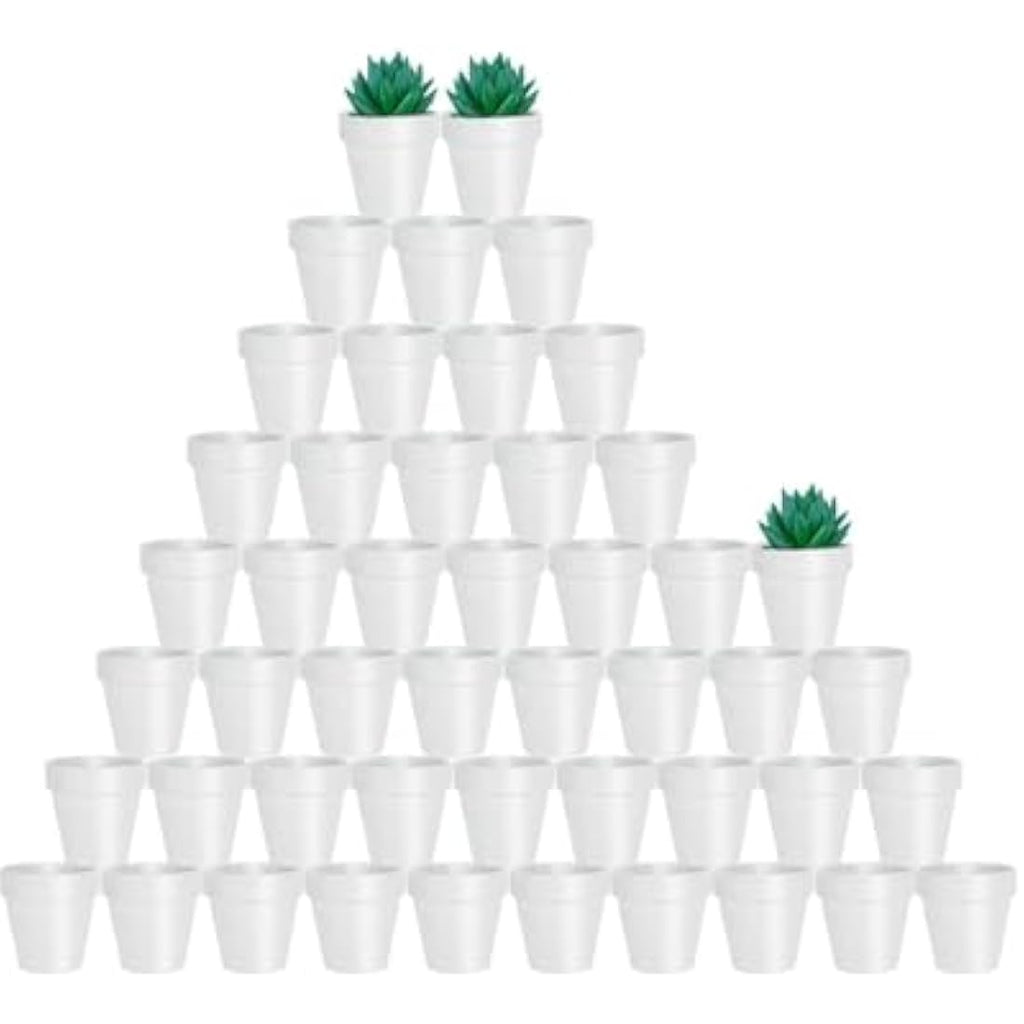 Vensovo 48 Pcs White Mini Terracotta Pots – 5cm Small Clay Planters