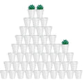 Vensovo 48 Pcs White Mini Terracotta Pots – 5cm Small Clay Planters