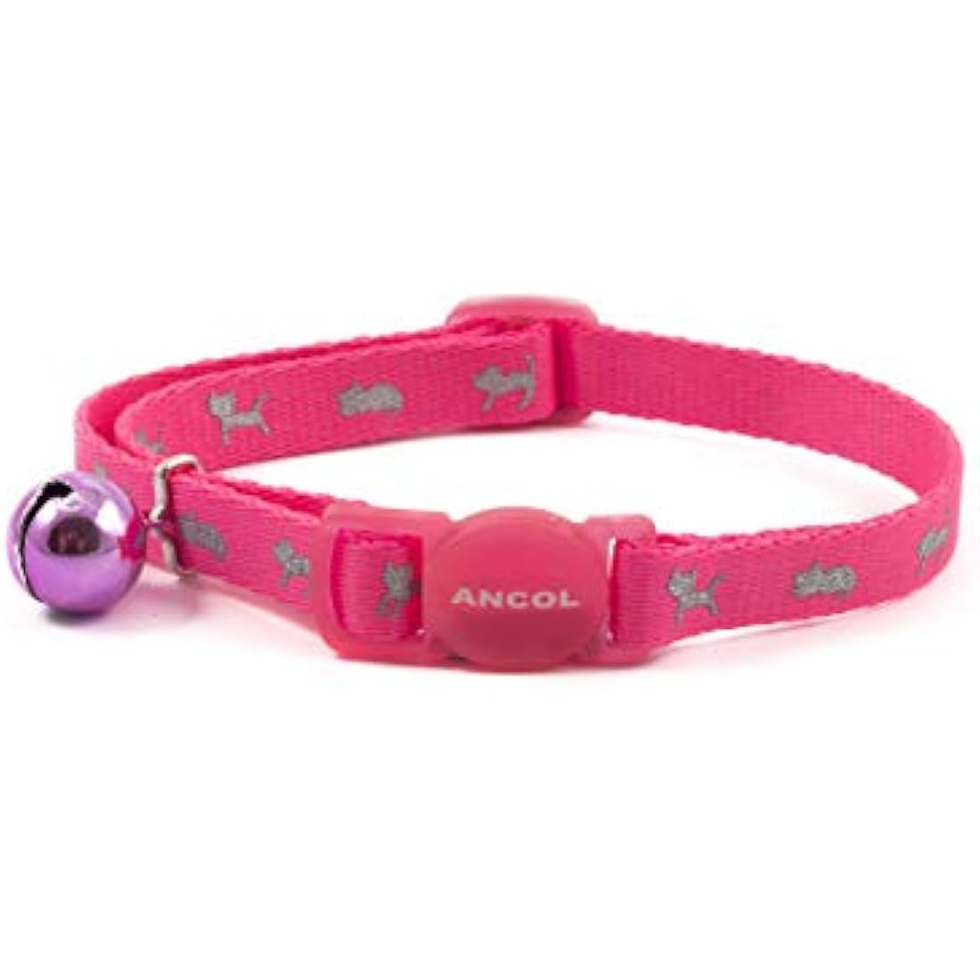 Hi-Vis Reflective Kitten Collar – Neon Pink Breakaway Buckle
