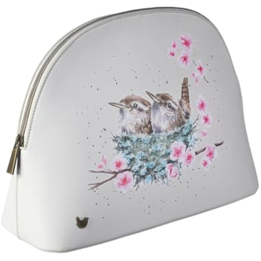 Wrendale Designs Home Tweet Home Large Vegan Leather Cosmetic Bag