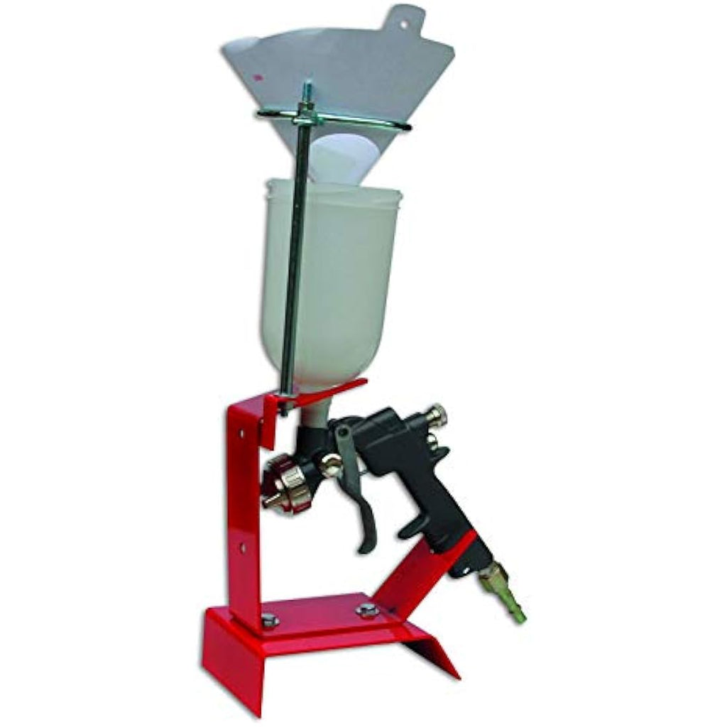 PowerTec 91423 Gravity Feed Spray Gun and Paint Strainer Stand Holder