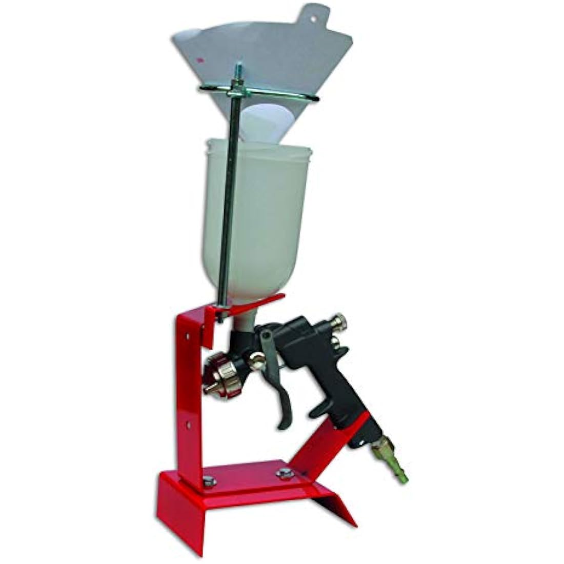 PowerTec 91423 Gravity Feed Spray Gun and Paint Strainer Stand Holder