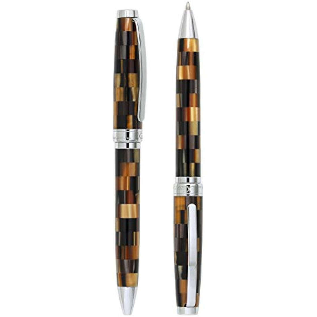 Xezo Urbanite Brown Retro Ballpoint Pen – Weighted Medium Writing Pen