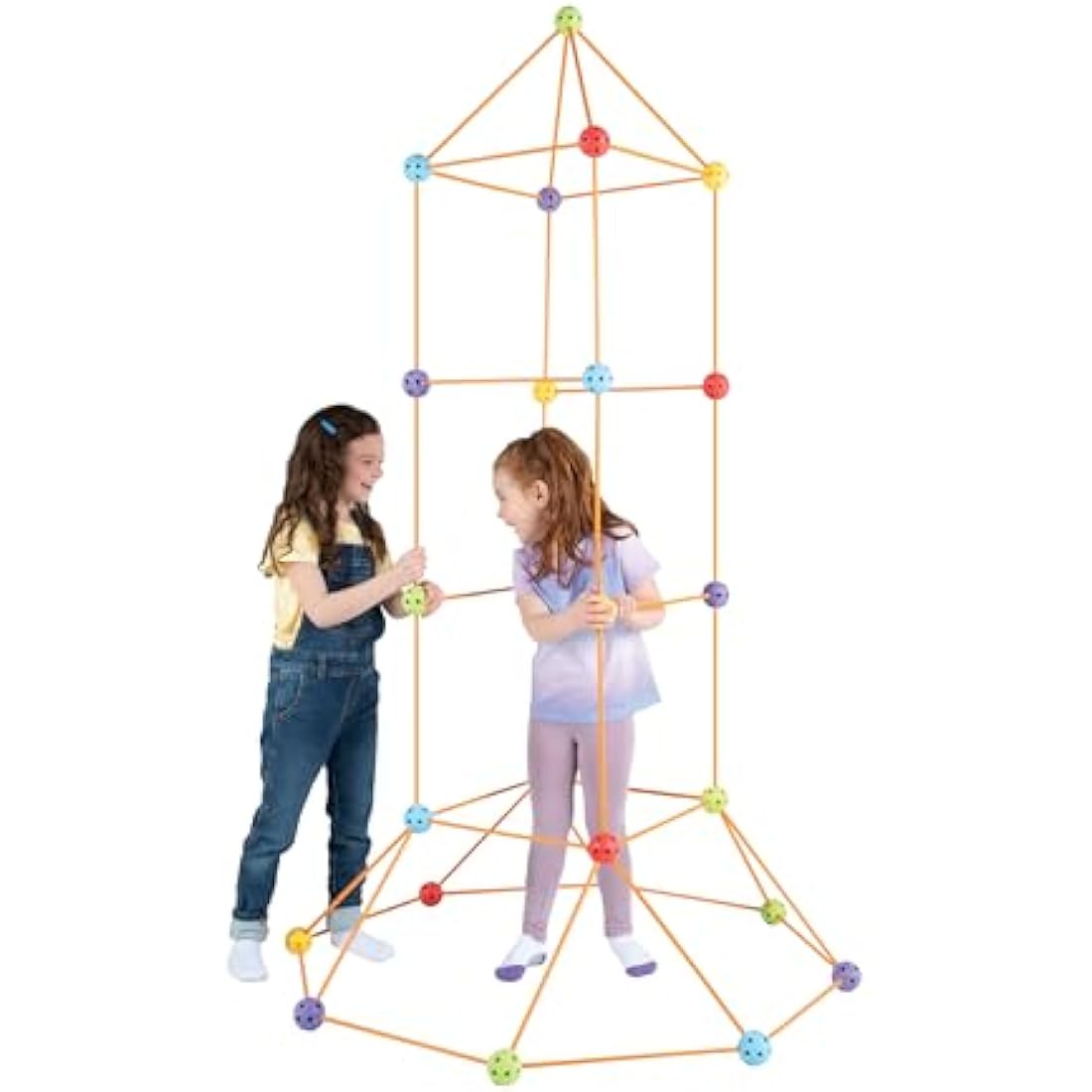 Crazy Forts Multi Colour Building Kit – 69 Piece STEM Toy for Kids