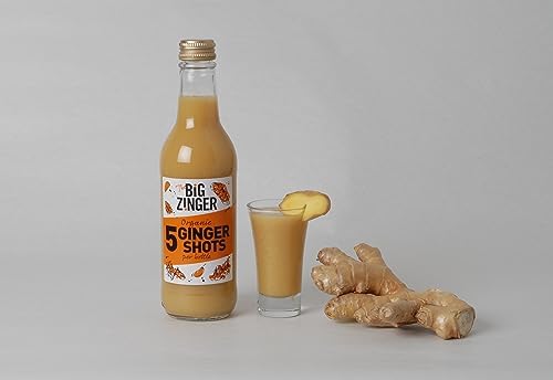 Zinger Organic Ginger Shots - 6x330ml Plant Based Pressed Juice