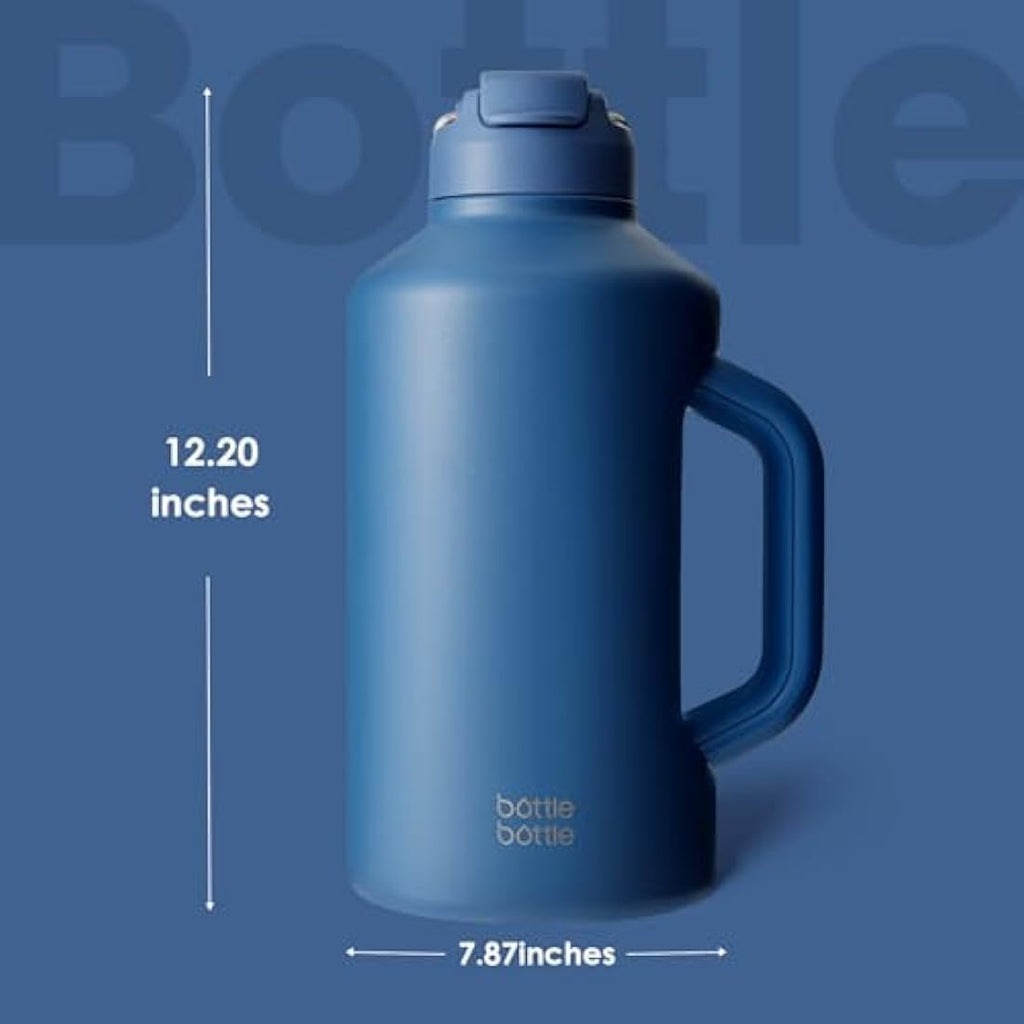 64 oz Insulated Stainless Steel Water Bottle – Blue