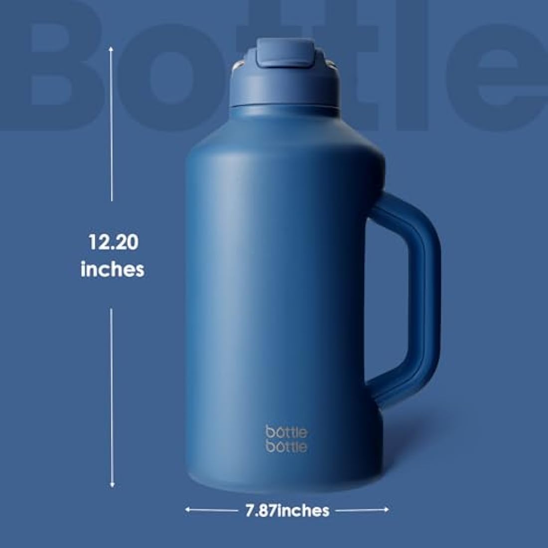 64 oz Insulated Stainless Steel Water Bottle – Blue