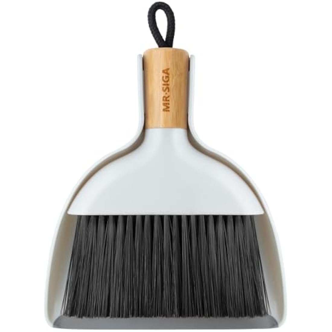 MR.SIGA Mini Dustpan and Brush Set | Bamboo Handle Portable Cleaner