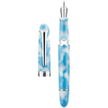 Asvine P50 Piston Fountain Pen | Sky Blue Resin Extra Fine Nib Gift Set