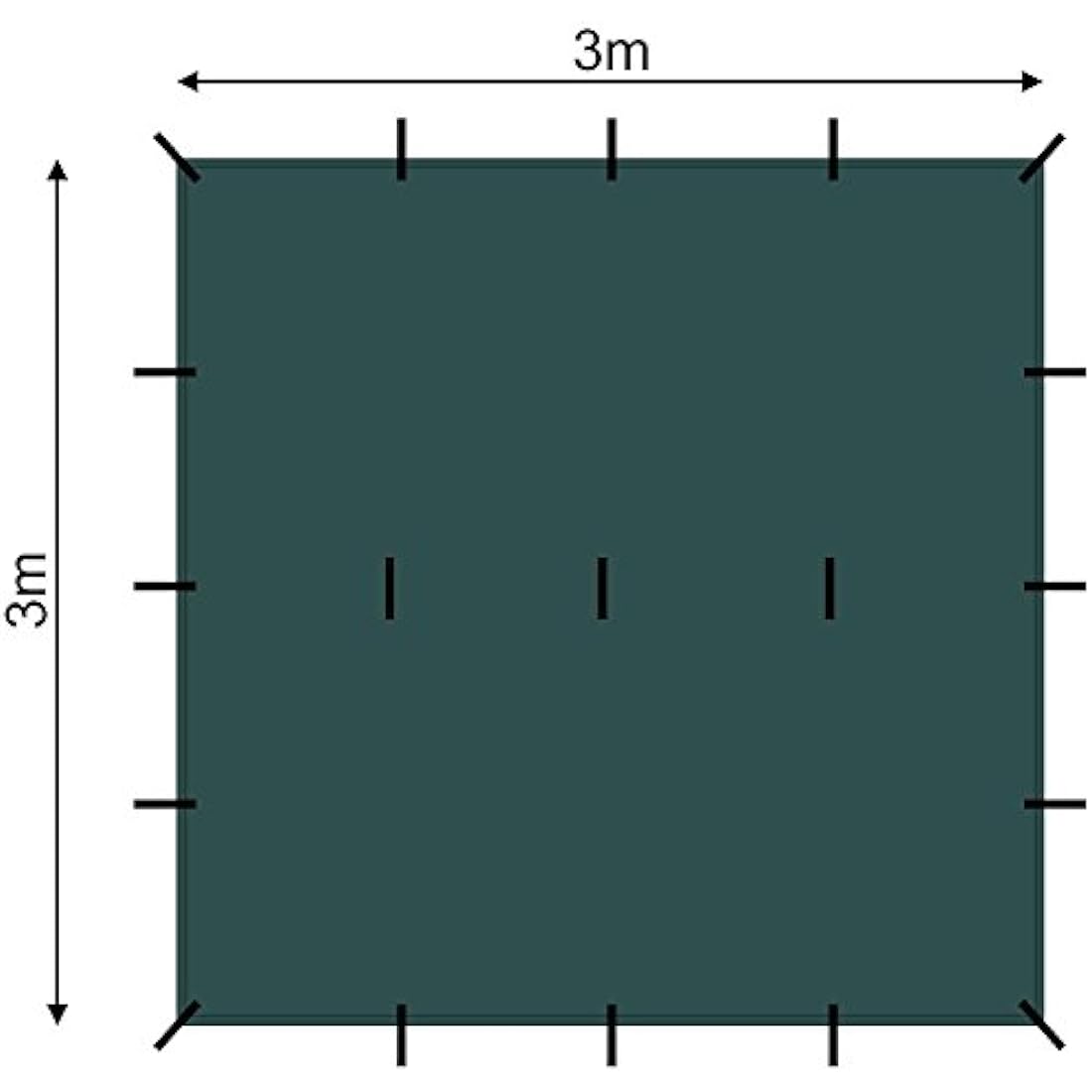 3m x 3m Bushcraft Tarp – Waterproof Polyester Bivi Basha