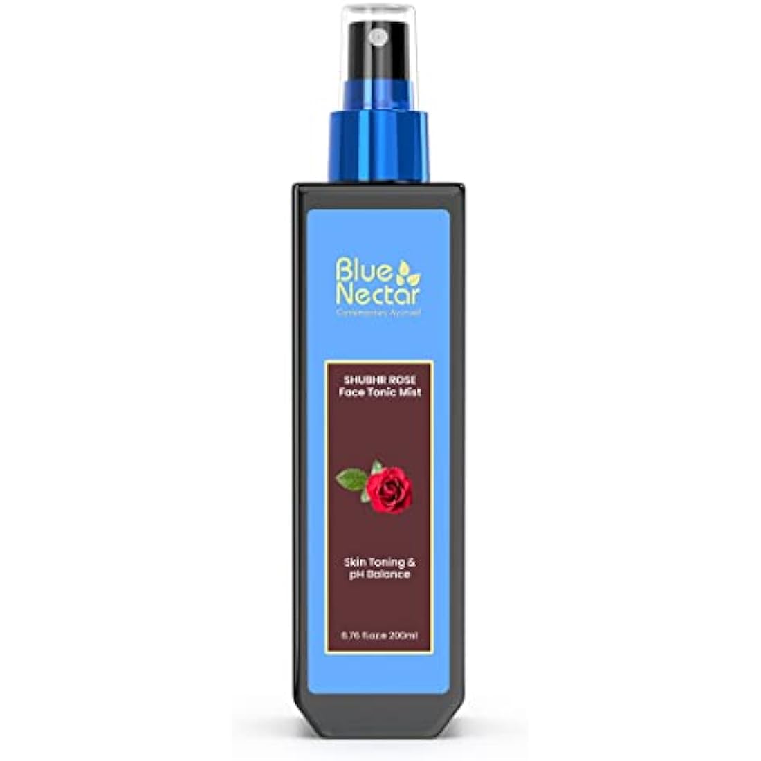 Blue Nectar Pure Rose Water Face Toner - Natural Pore Tightening Mist (200ml)